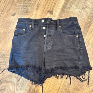 Levi’s 501 shorts in black